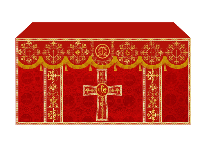 Altar Cloth with Spiritual Motif and Trims