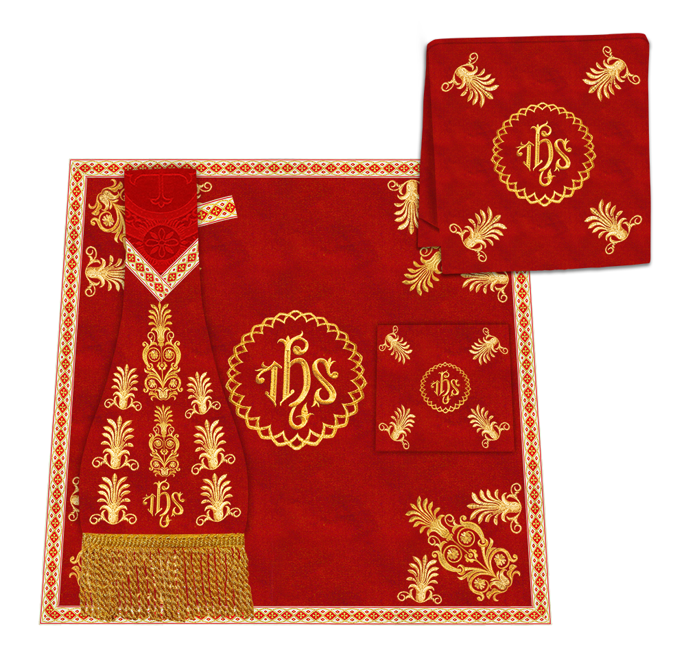 Gothic Chasuble Vestments With Ornate Braids and Trims