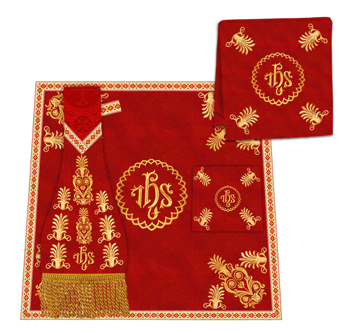 Gothic Chasuble Vestments With Ornate Braids and Trims