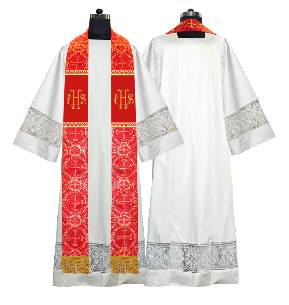 Embroidered IHS Ordination stole