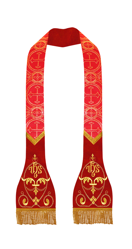 Liturgical Stole with embroidered motif