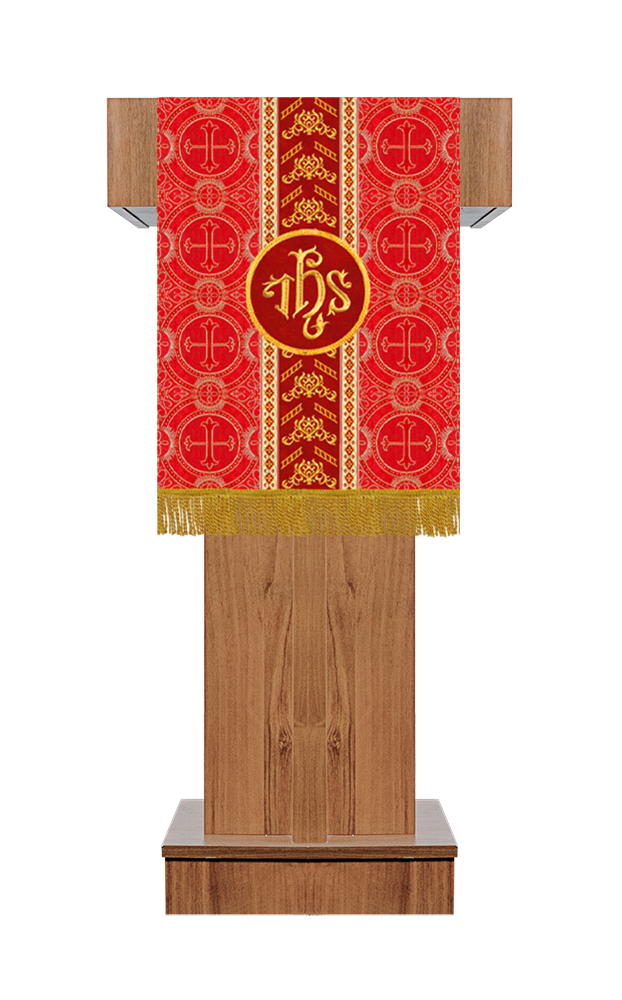 Pulpit/Lectern with Spiritual Motif and Aborned Trims