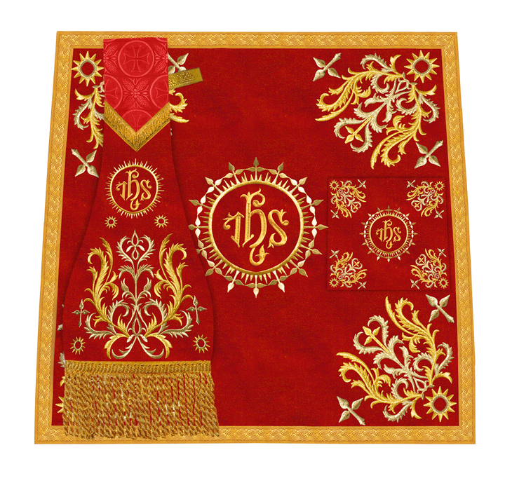 Premium Altar Mass Set with Ornate Embroidered Trims