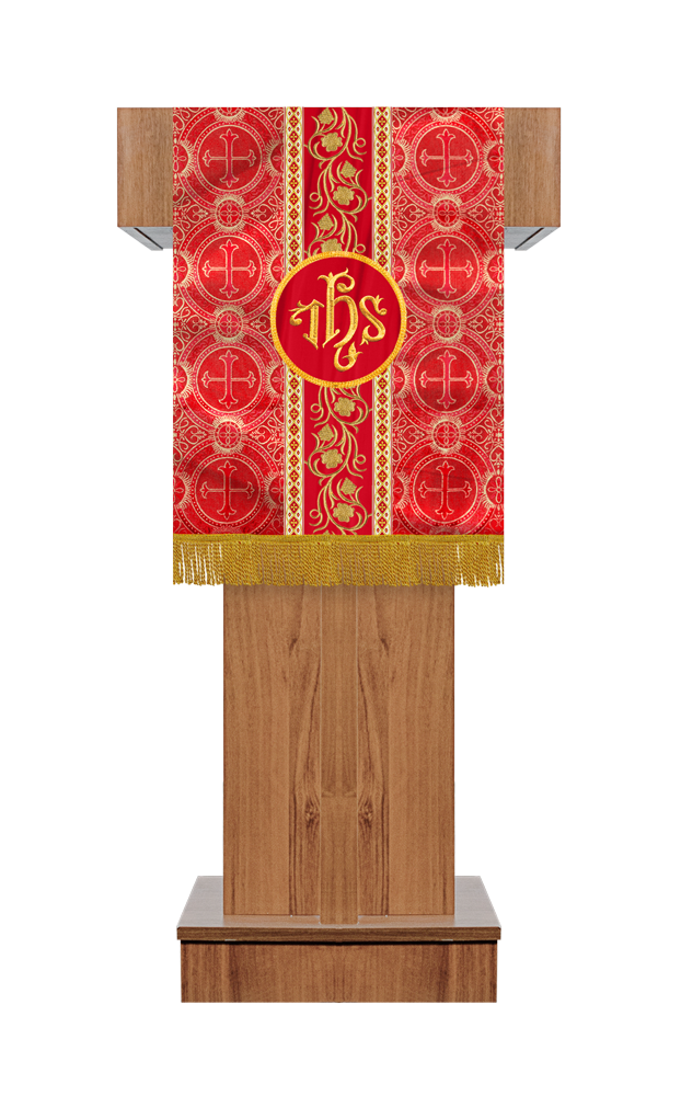 Pulpit/Lectern with Grapes Embroidered Trims and Motif