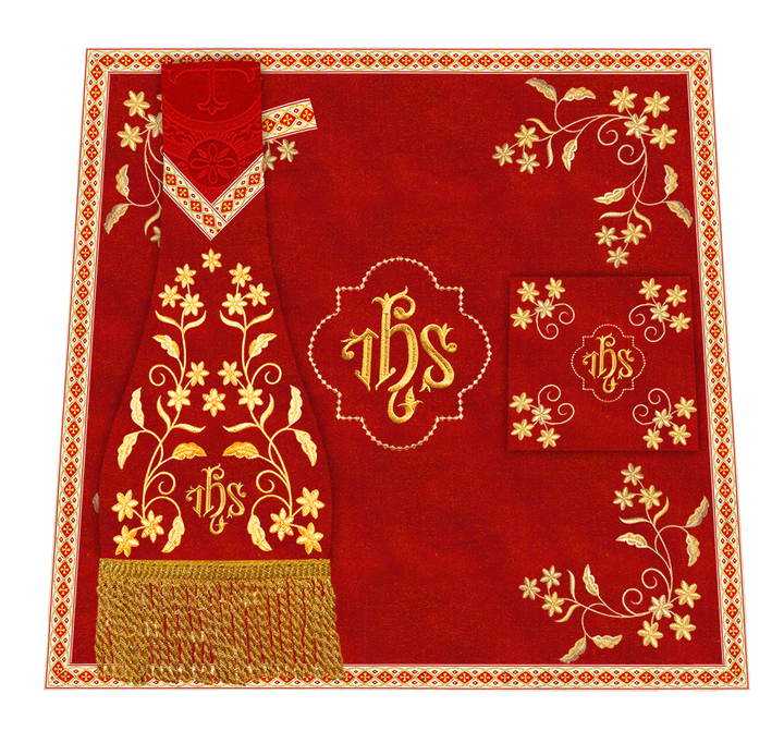 Borromean Chasuble Vestment Ornated With Floral Design and Trims