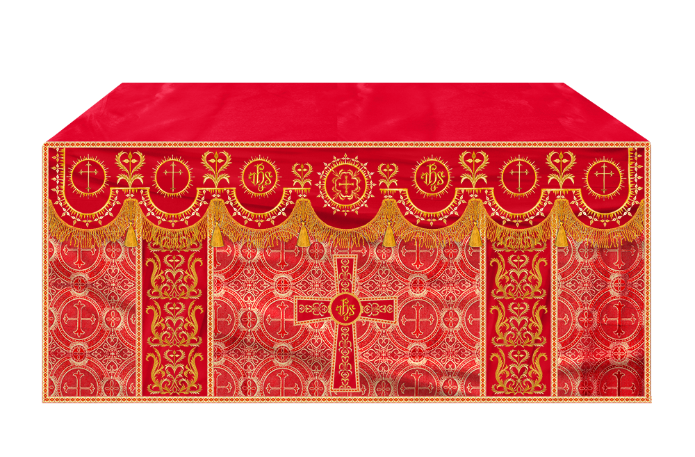 Communion Table Cloth with Embroidered Trims