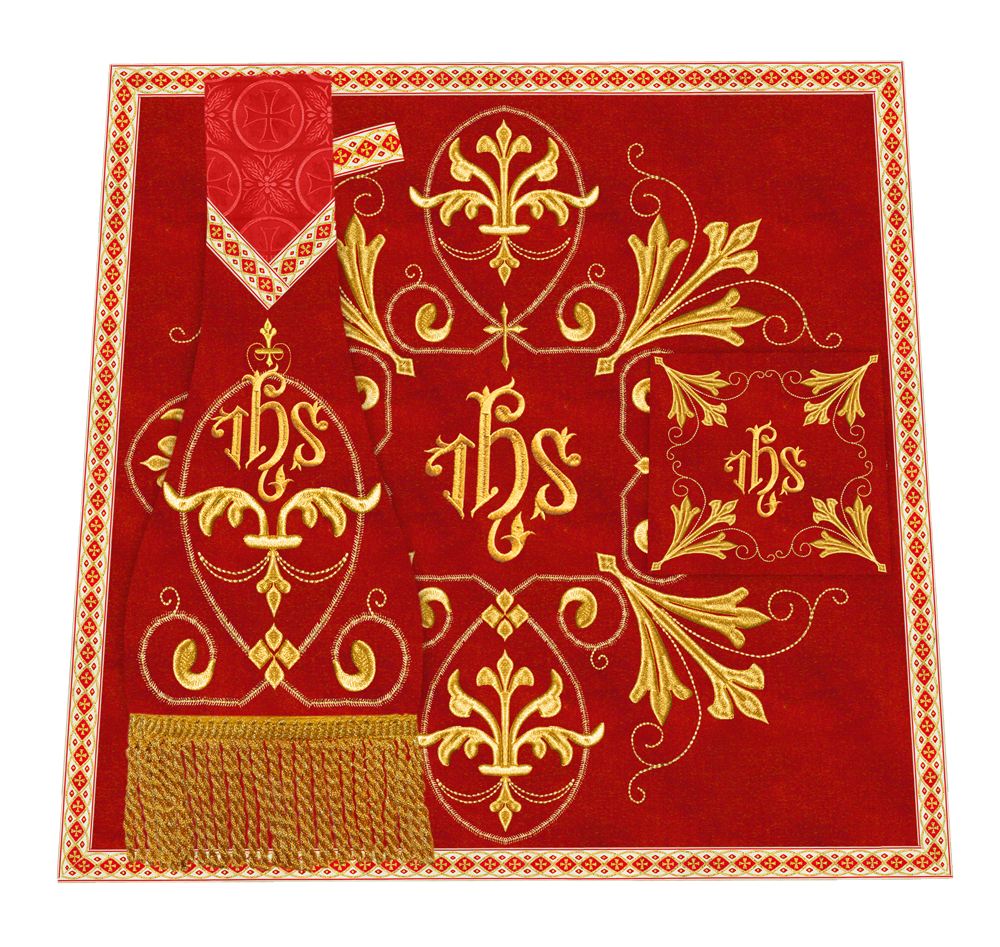 Embroidered Altar mass Set with motif and Trims