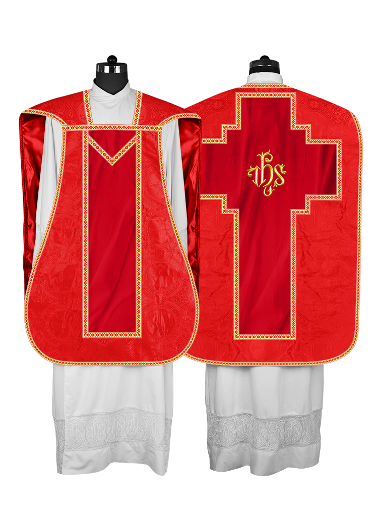 Roman chasuble with Motif and Trims