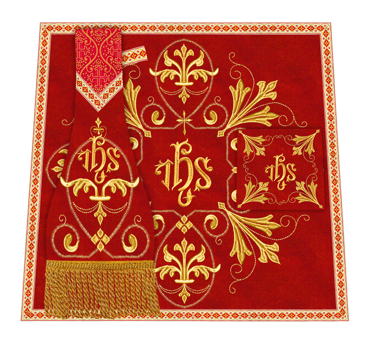 Roman Chasuble Vestment Enhanced With Orphrey and Trims