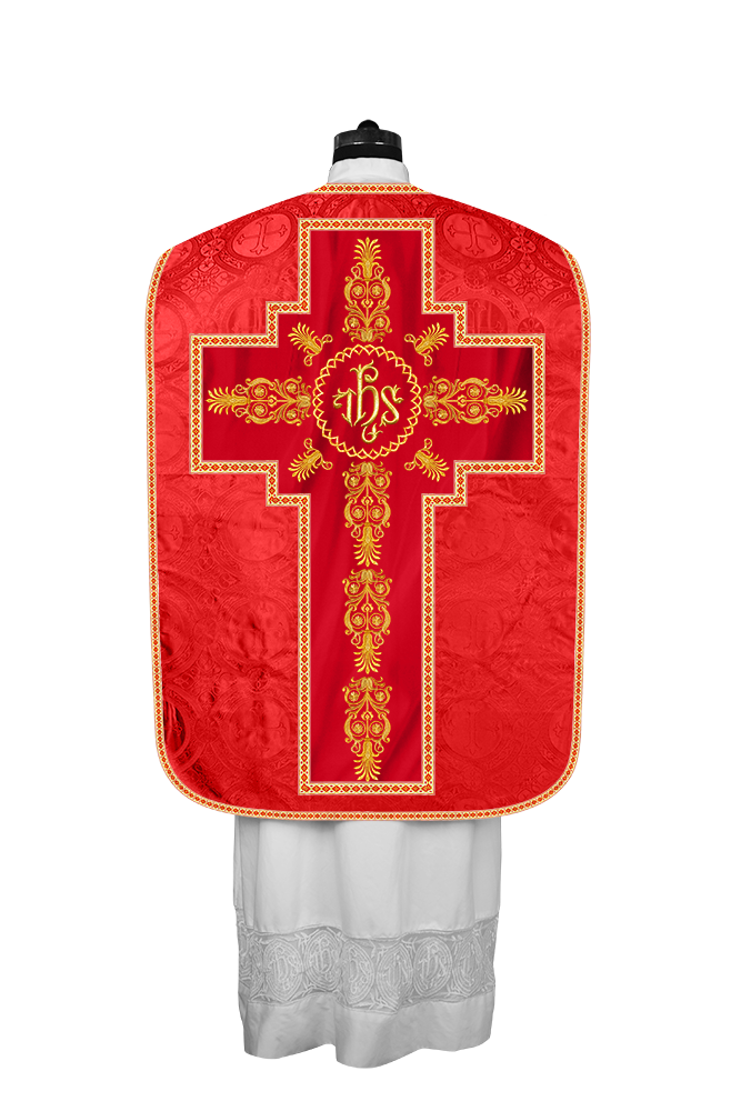 Roman Chasuble Vestments Adorned With Trims