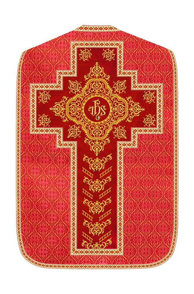 Traditional Fiddleback Vestment With Motifs and Trims