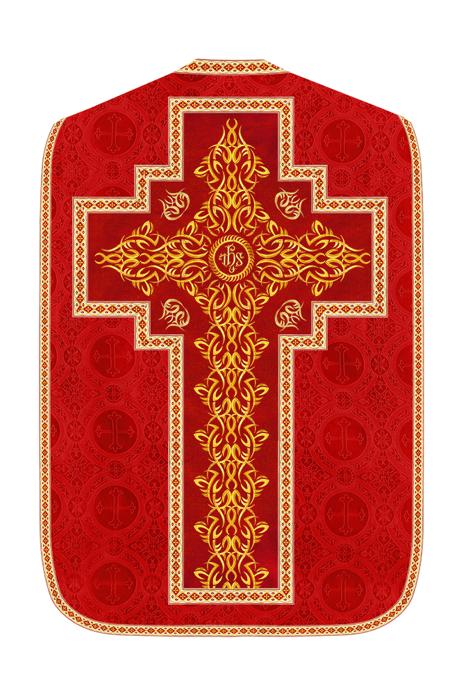 Roman Fiddleback Chasuble With Enhanced Embroidery  & trims