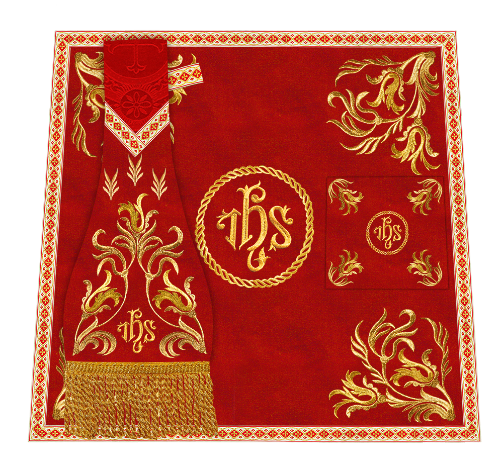 Mass set Vestment with Embroidered Motif