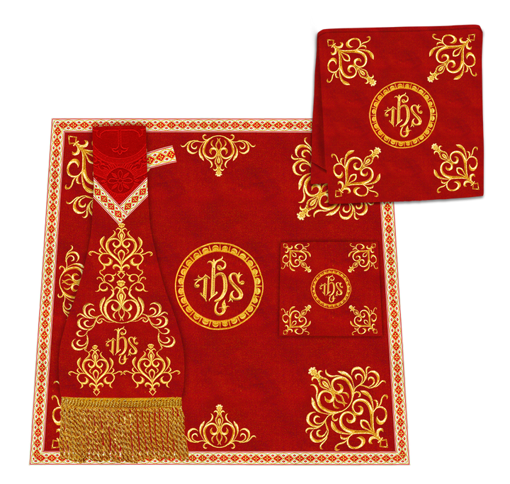 Gothic Chasuble Vestments With Adorned Orphrey And Trims