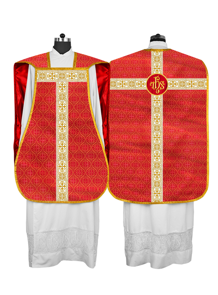 Casulla católica romana con motivo espiritual 