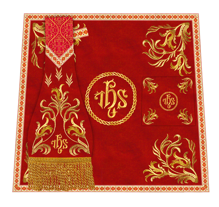 Mass set Vestment with Embroidered Motif