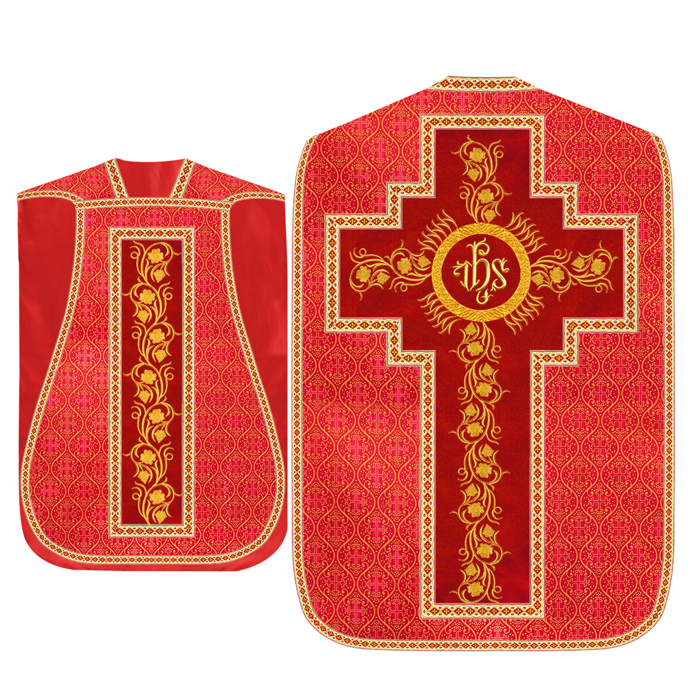 Set of Four Grapes Embroidery Roman Chasuble Vestments