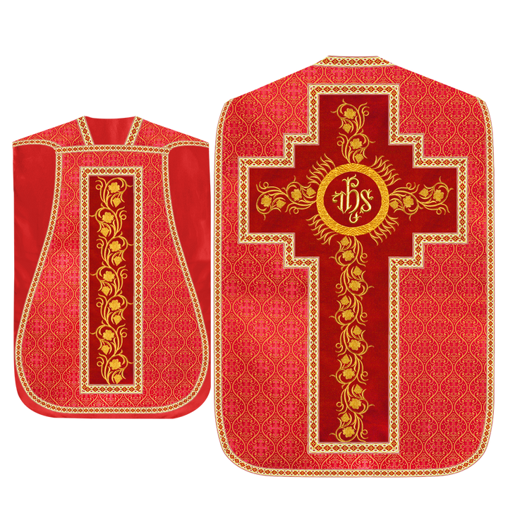 Set of Four Grapes Embroidery Roman Chasuble Vestments