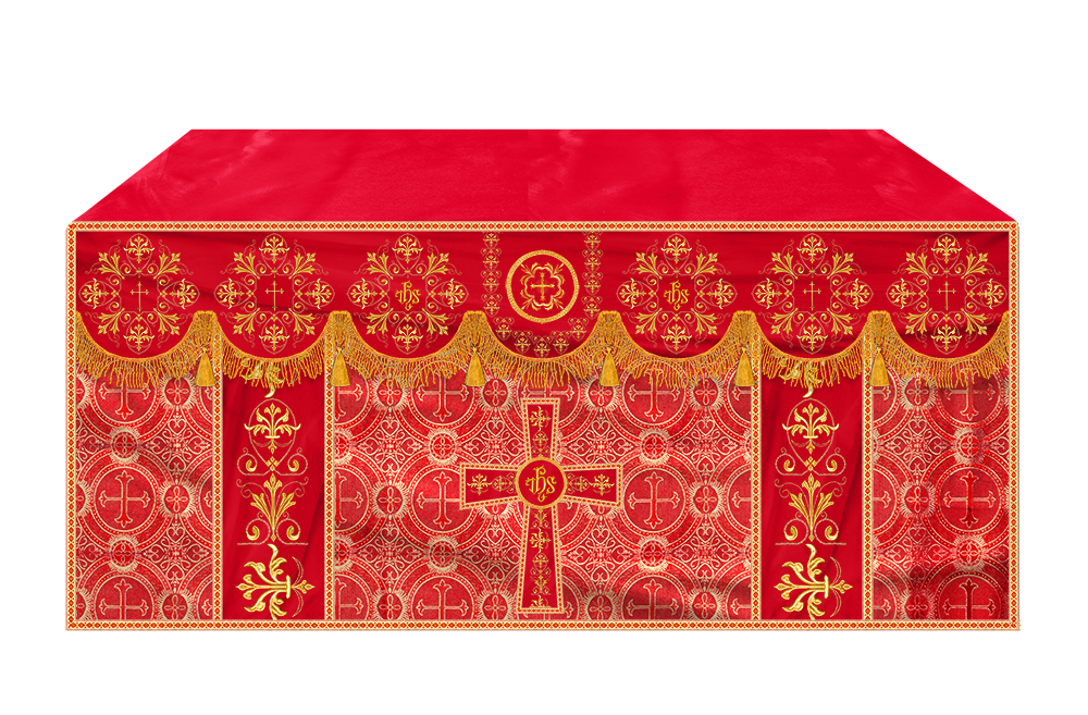 Altar Cloth with Spiritual Motif and Trims