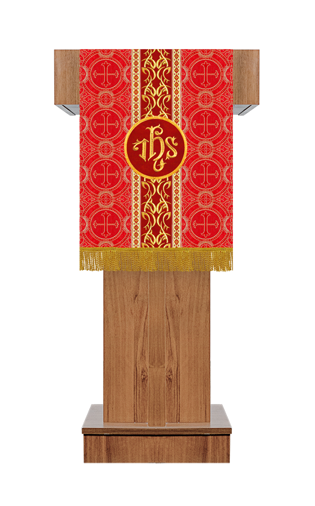 Pulpit/Lectern with Embroidery Motif and Orphrey