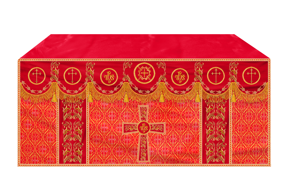 Altar Cloth with Liturgical Motif and Trims