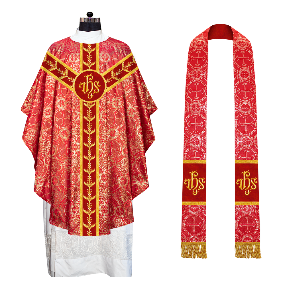 Gothic Style Chasuble with Adorned Lace