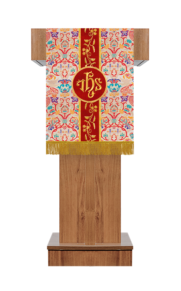 Tapestry Pulpit/Lectern with Floral Embroidery