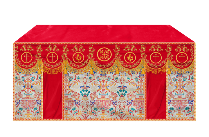 Tapestry  Altar Cloth with Liturgical Motif and Trims