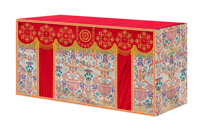 Liturgical Tapestry Altar Cloth with a Fine Embroidered Motif