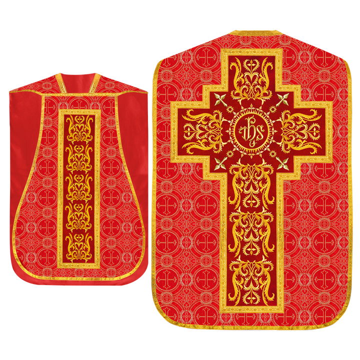 Set of Four Roman Chasuble with matching stole