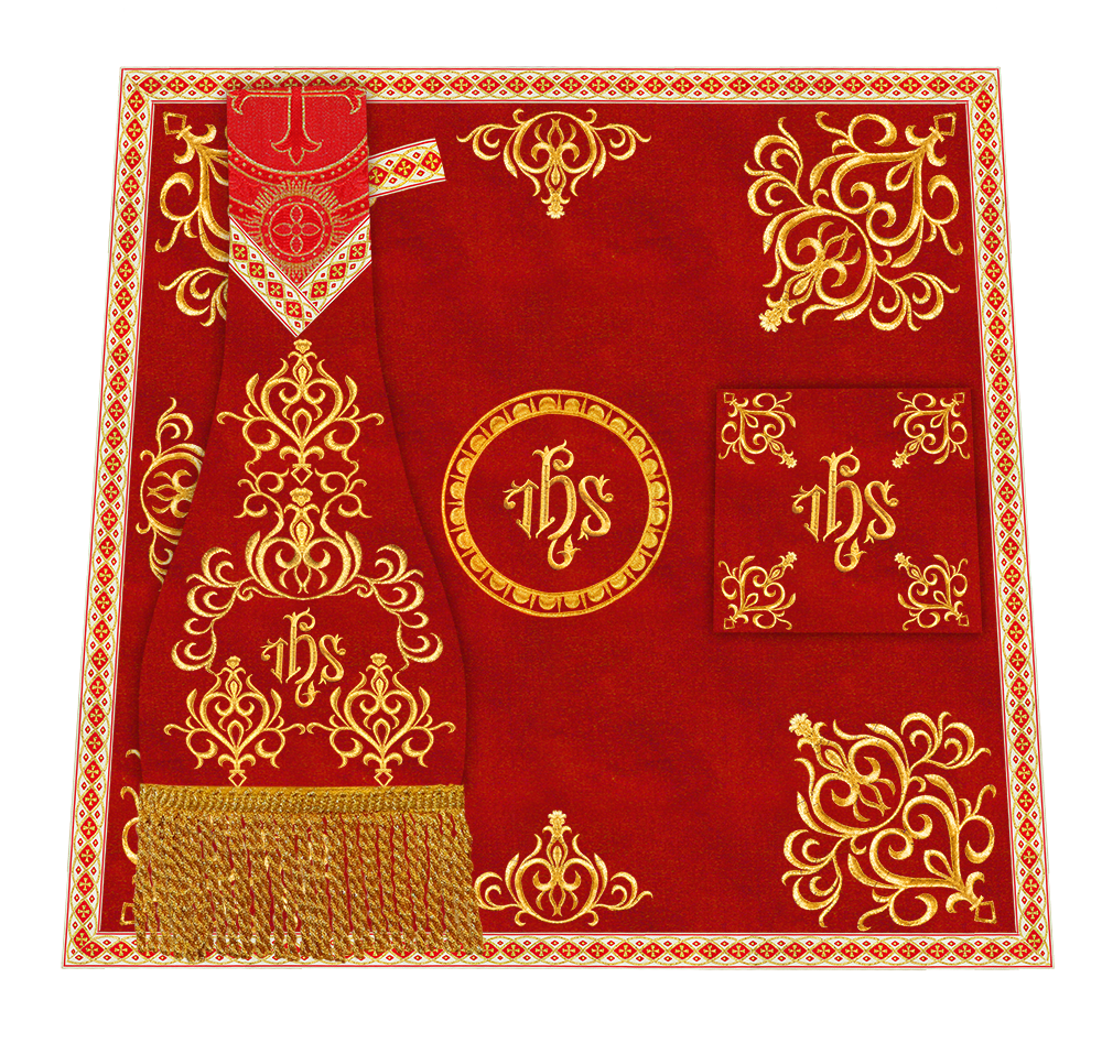 Traditional Fiddleback Vestment With Motifs and Trims