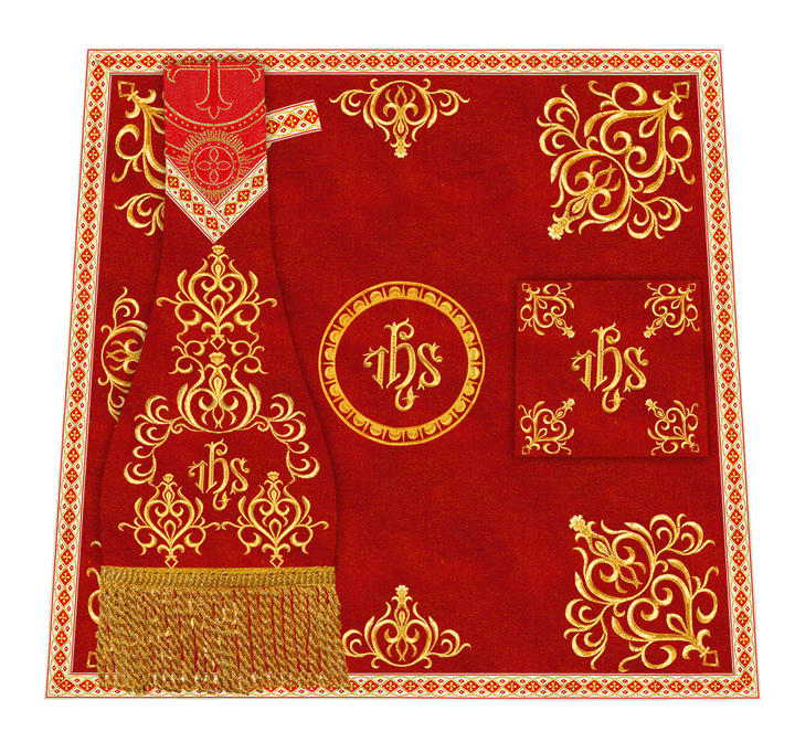 Traditional Fiddleback Vestment With Motifs and Trims