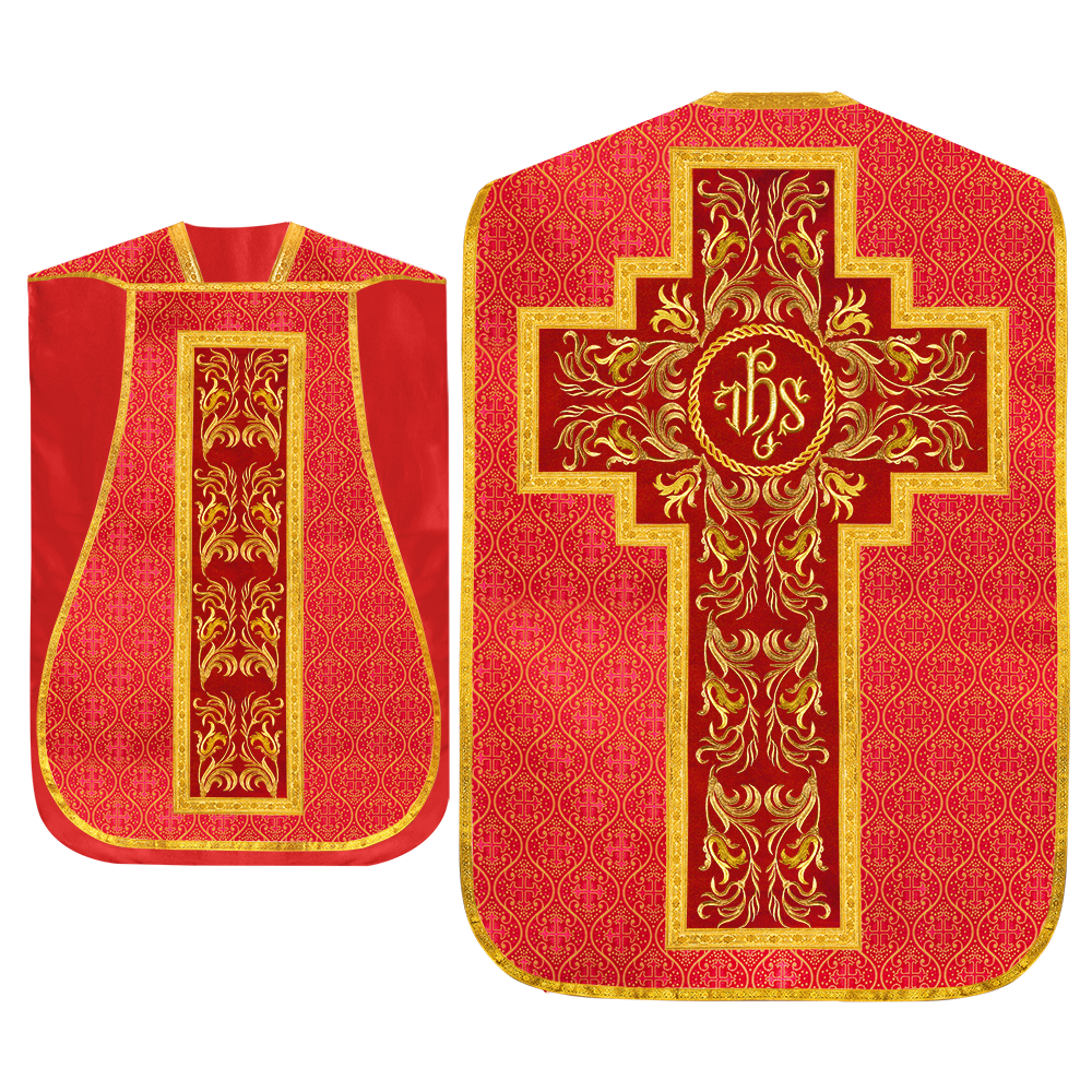 Set of Four Liturgical Roman Chasuble Vestment