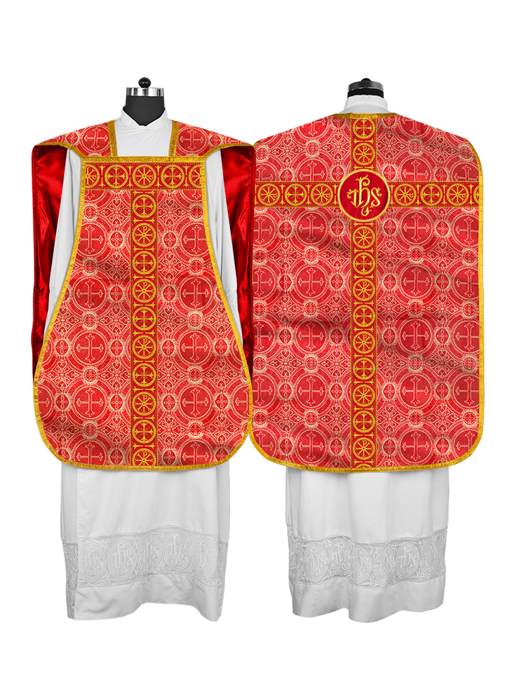 Casulla romana con orfebrería adornada 