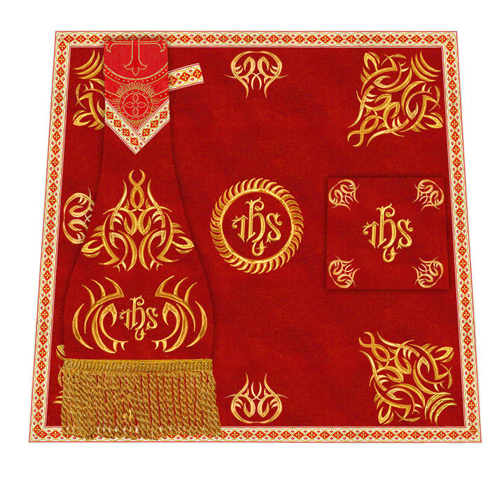 Borromean Chasuble Vestment With Braided Orphrey and Trims