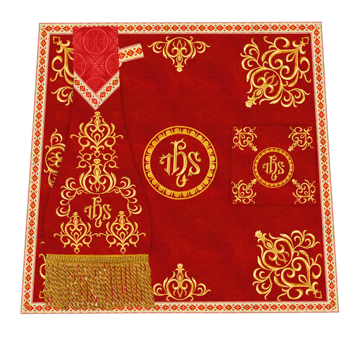 Elegant Altar Cloth with Intricate Orphrey Embroidery & Motif