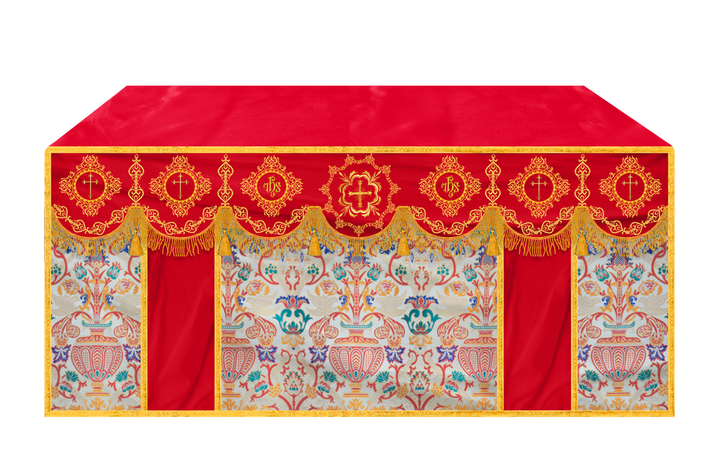 Embroidered Tapestry Altar Cloth with Spiritual Motif