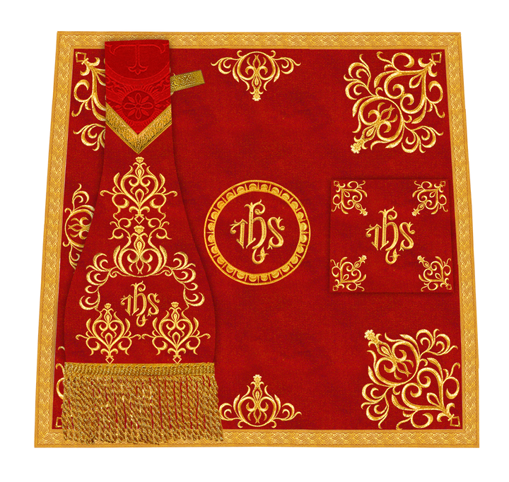 Set of four Roman Chasuble with stole