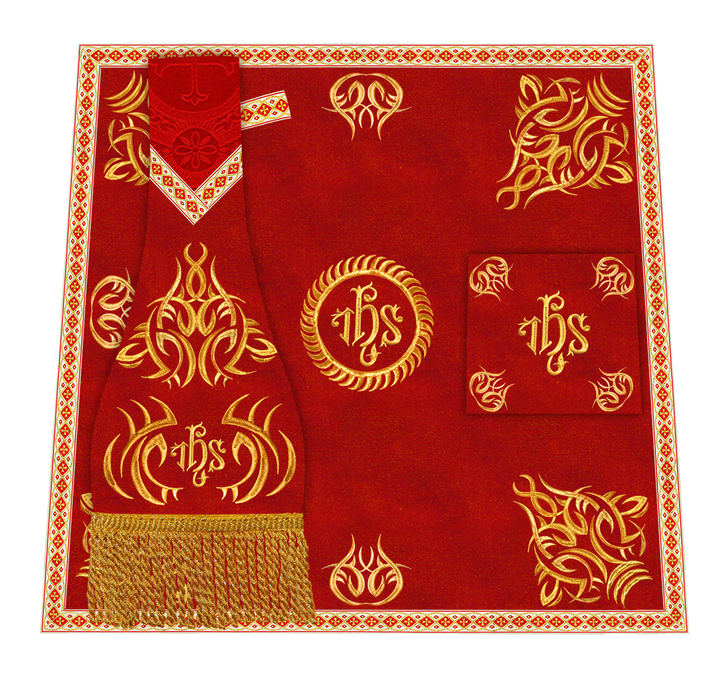 Borromean Chasuble Vestment With Braided Orphrey and Trims