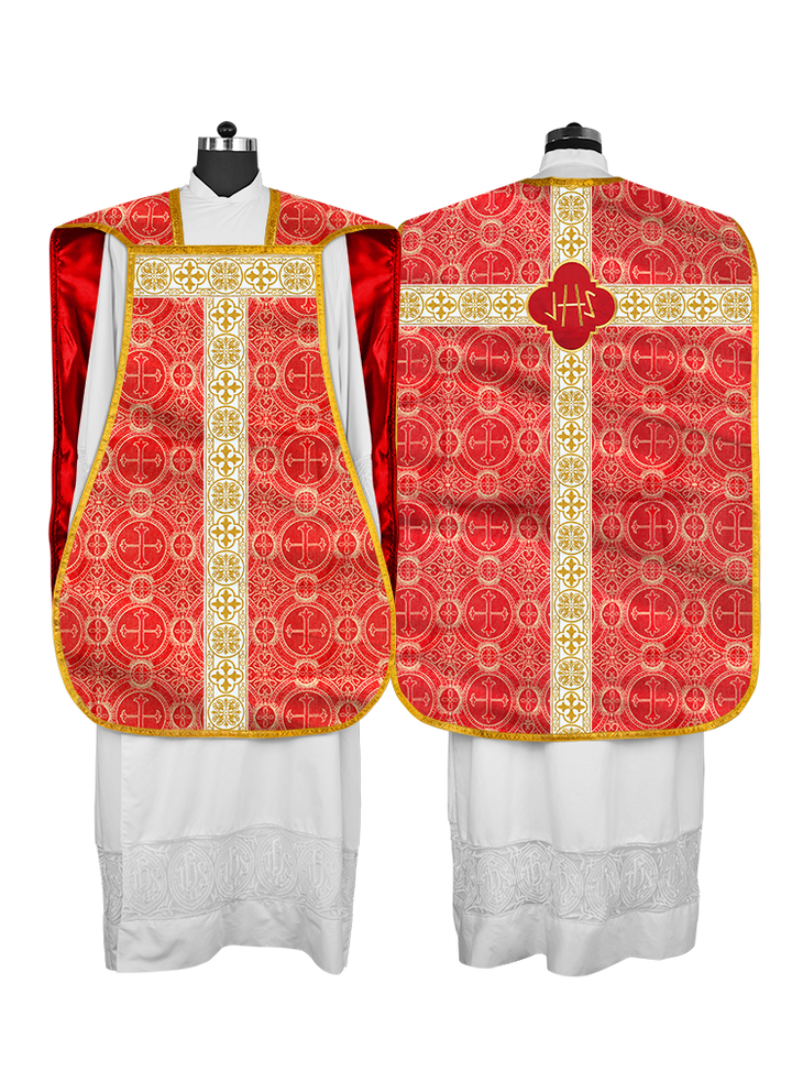 Vestimentas con espalda de violín con motivo y cruz Orphrey