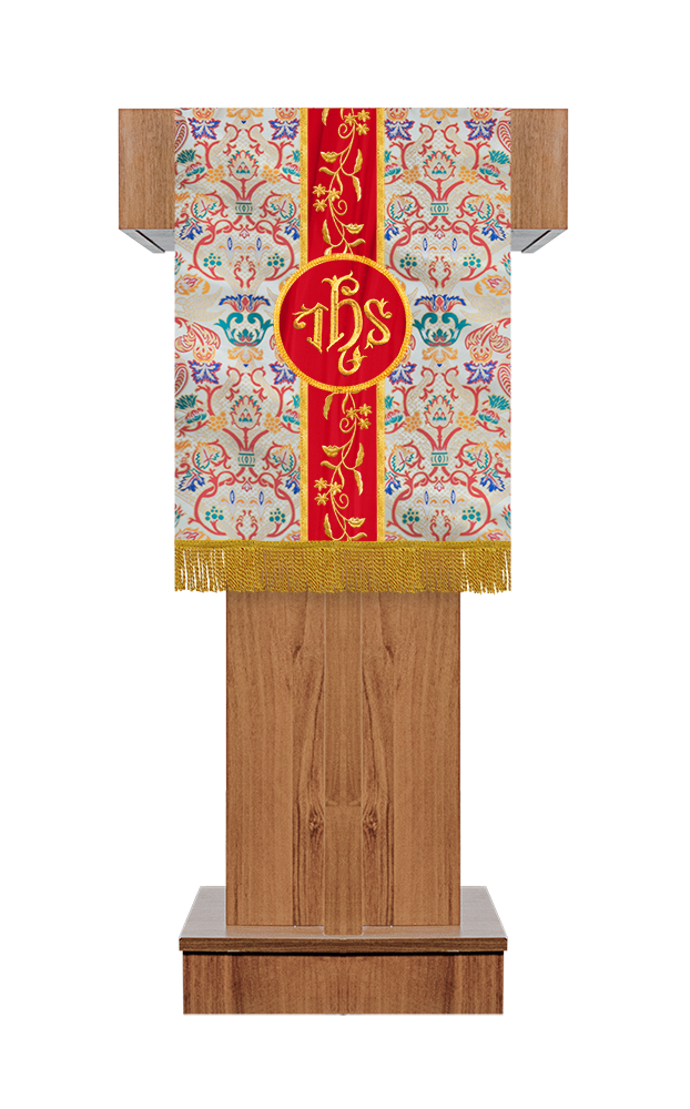 Tapestry Pulpit/Lectern with Floral Embroidery