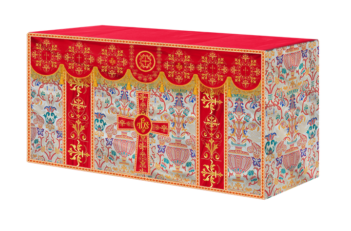 Liturgical Tapestry Altar Cloth with a Fine Embroidered Motif