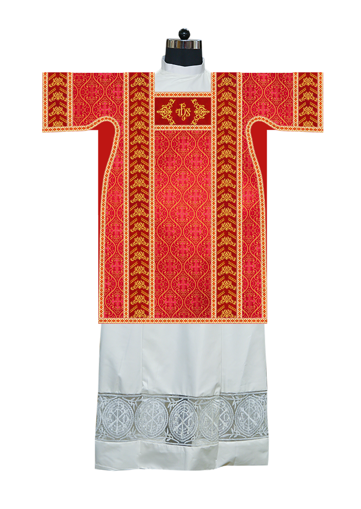 Tunicle Vestment with Braided Motif and Trims