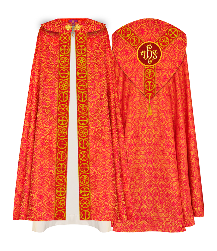 Gothic Cope Vestment with Y Type Embroidered Motif