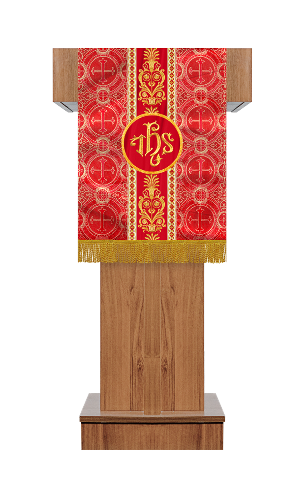 Altar Cloth with Embroidered Motif and Trims
