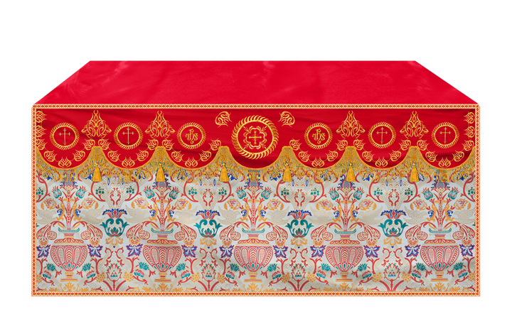 Tapestry Altar Cloth with Embroidered Motif