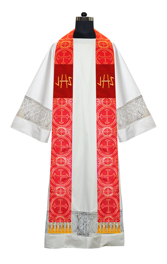 Embroidered Priest Stole with Motif