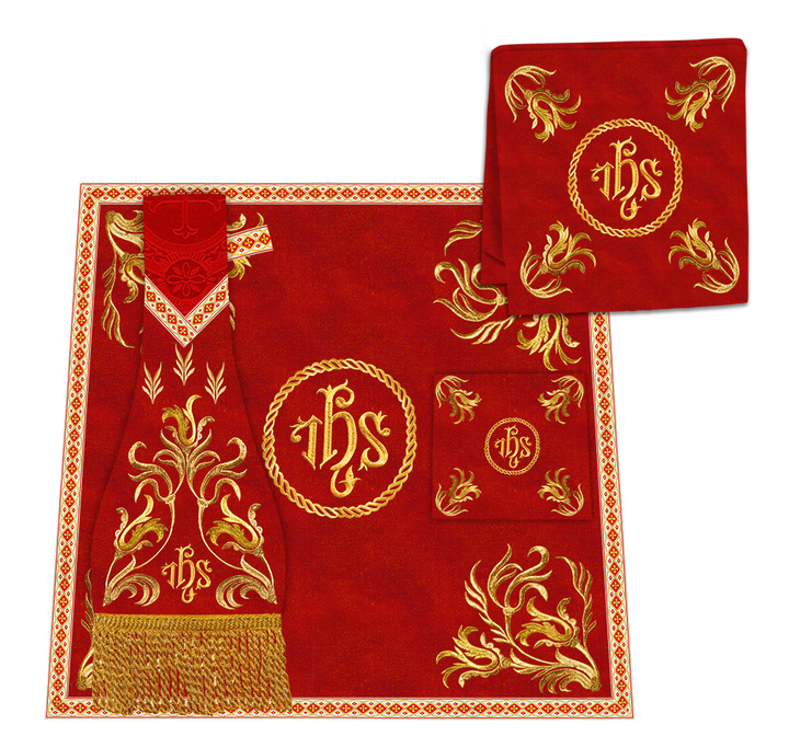 Gothic Chasuble Vestments With Ornate Embroidery And Trims