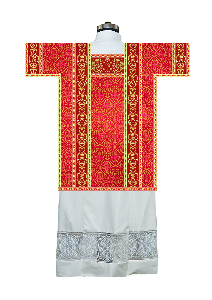 Tunicle Vestment with Spiritual Motif and Trims