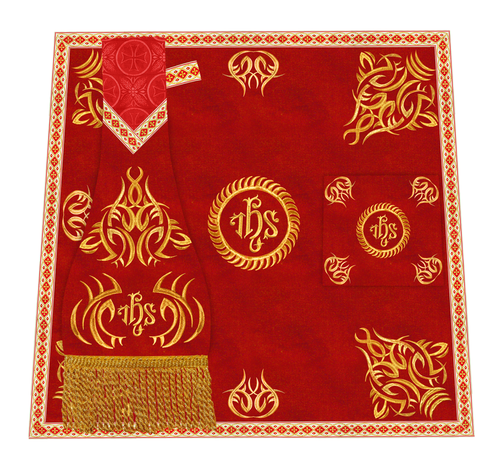 Church Altar Frontal with Ornate Embroidery & Spiritual Motifs